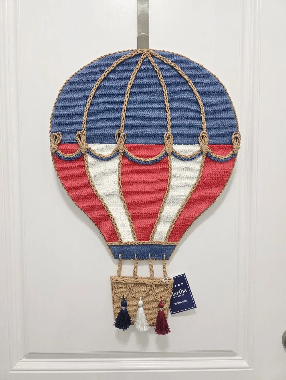 Martha Stewart Patriotic Hot Air Balloon Wall Art Door Decor 4th of July USA - Picture 1 of 6